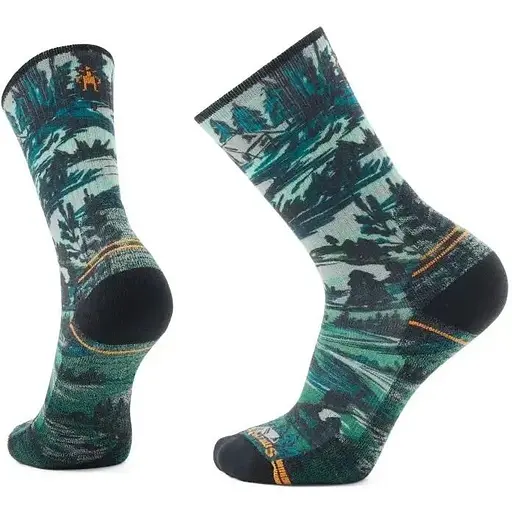 Носки Smartwool Hike Light Cushion Campground Print Crew M Winter Moss Heather Smart Wool (1033-SW SW002478.K18-M)