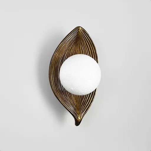 Органічне гіпсове бра з білим текстурним плафоном 30х16 см Арт. WCO17-160 Line F - фото 3