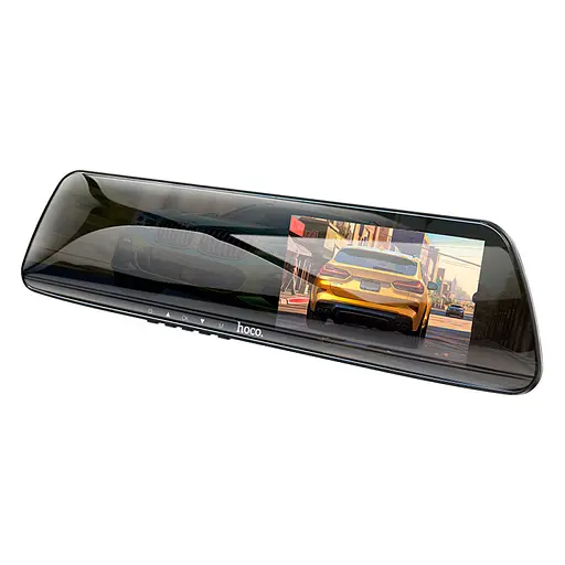 Відеореєстратор HOCO DV4 4.5-inch rearview mirror driving recorder dual-channel Black (6942007616782) - фото 3