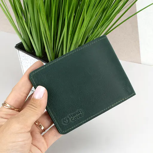 Обложка на удостоверение УБД кожаная зеленая - фото 3