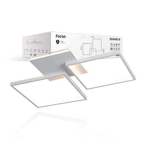 Светодиодная накладная люстра Feron AL6300 QUADRO M 90Вт белый - фото 1