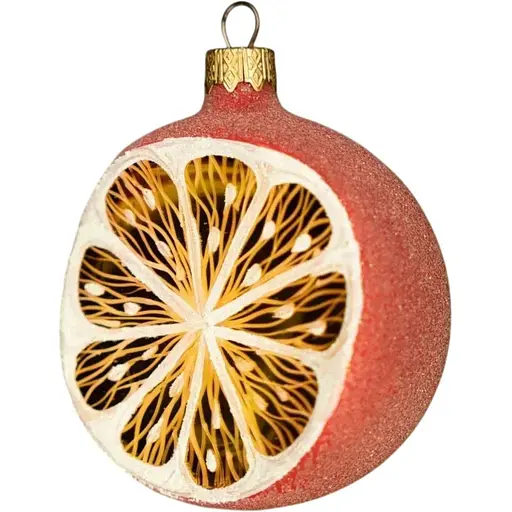 Ялинкова прикраса Різдвяні історії Апельсин скло (4820001046281)