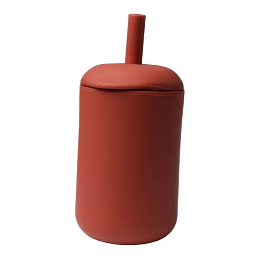 Поїльник-непроливайка oldbro 175 мл із трубочкою Red - фото 1