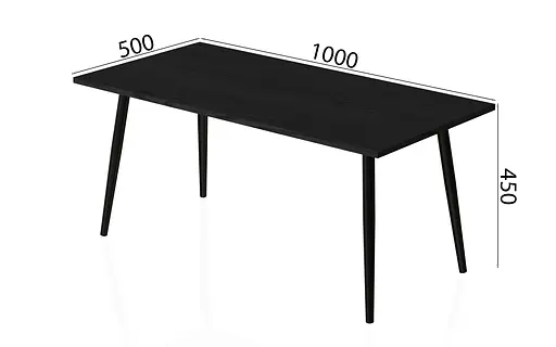 Стіл журнальний Монтана Ferrum-decor 45x100x50 Чорний метал ДСП Сосна Кембра 16 мм (FRD-106712) - фото 6