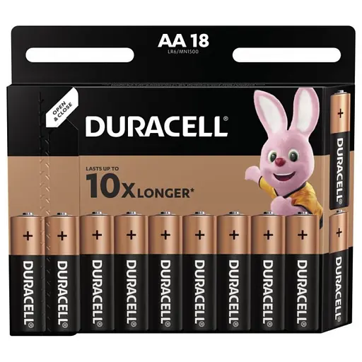 Батарейки Duracell Duralock Basic AA (LR6) 1.5V 18 шт. (MN1500 18BL)