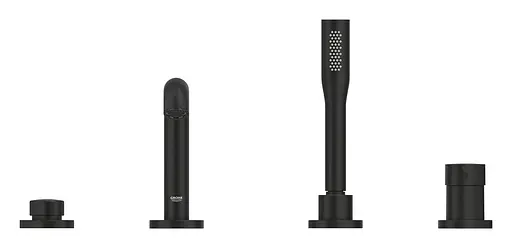 Змішувач для ванни на 4 отвори Grohe Essence 25251KF1 Чорний матовий - фото 3