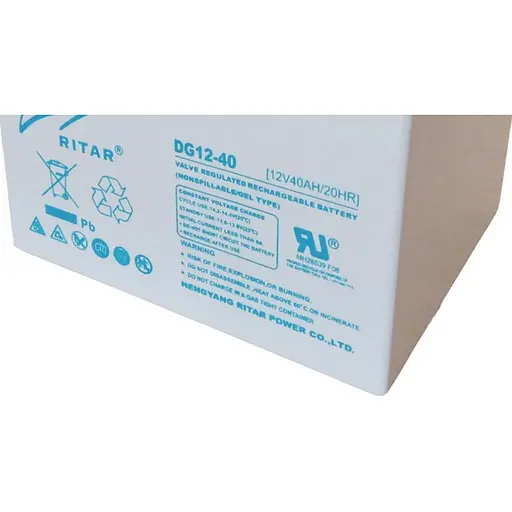 Аккумулятор Ritar GEL 12V/40Ah/480Wh (DG12-40) [125673] - фото 3