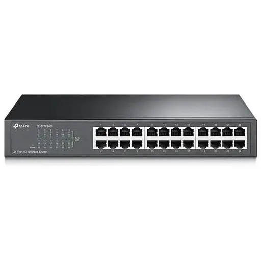 Коммутатор TP-LINK TL-SF1024D, 24x10/100 Mb/s, металлический корпус, неуправляемый