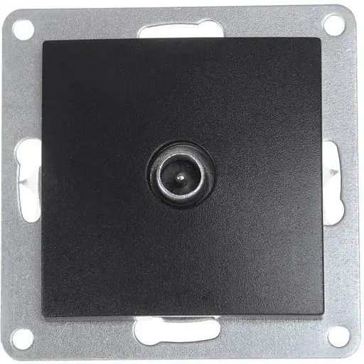 Розетка Brille NB-1TV bk чорна (42-213)