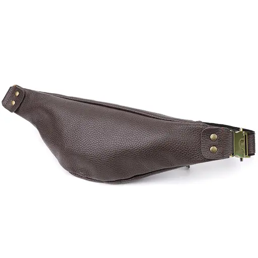 Модна сумка бананка для чоловіків із зернистої натуральної шкіри SHVIGEL 29х11х4,5 см sum0027466 - фото 2