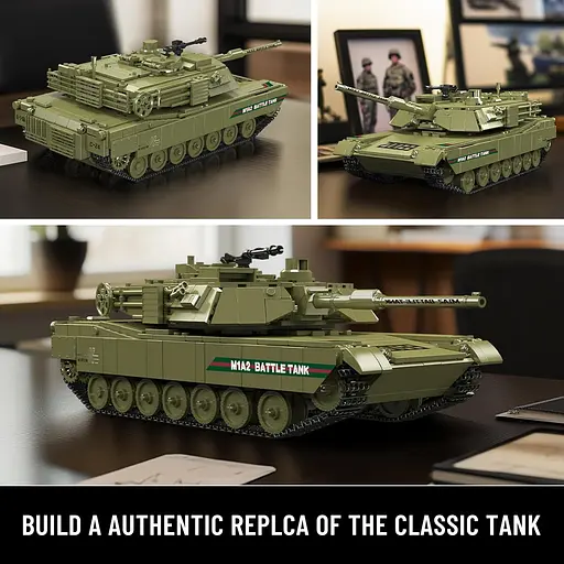 Конструктор танк на радіокеруванні Mould King танк MIA2 Main Battle Tank   для дорослих та дітей військова техніка 1168 деталей - фото 8