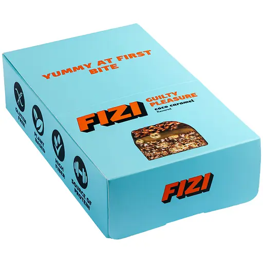 Батончик шоколадний Fizi Guilty Pleasure Coco Caramel 40 г х 10 шт. шоу-бокс - фото 7