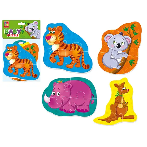 Мягкие бейби пазлы Тигренок и друзья VT1106-72 Укр
