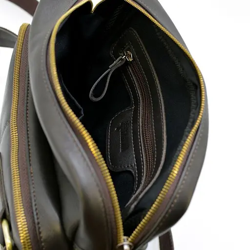 Кожаный мессенджер для мужчин TARWA 24х26х8 см sum0028350 - фото 9