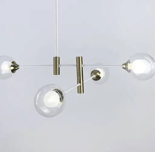 Дворівнева сучасна люстра з подвійним плафоном | Арт. AOC 7/4 | Line F - фото 8