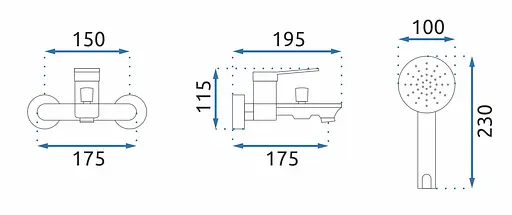 Смеситель для ванны Rea Viral настенный gold REA-B2024 Золотой - фото 5