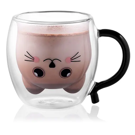 Набір чашок Ardesto Animals BAR 250 мл 2 шт прозорий (AR2625BAR) - фото 3