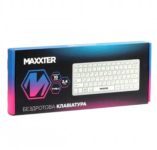 Бездротова клавіатура Maxxter KBWC01S 2.4G Wireless Silver - фото 5