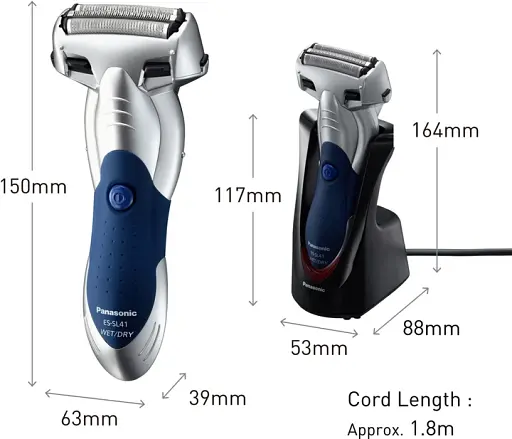 Бритва електрична Panasonic сіткова срібно-синя (ES-SL41-S520) - фото 2