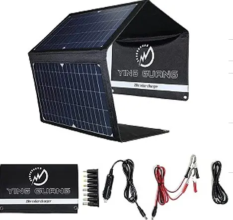 Складное солнечное зарядное устройство Solare 28W USB + Type-C + DC (18V/1.5A) выходы (6358-EU+DC) - фото 2