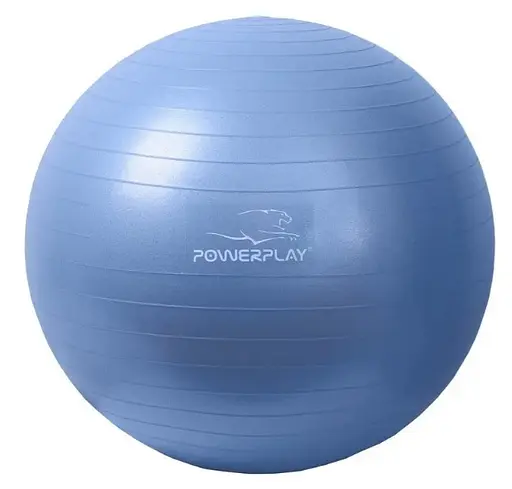 М'яч для фітнесу (фітбол) PowerPlay 4001 Ø65 cm Gymball Синій + помпа (PP_4001_65_Blue) - фото 2