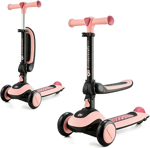 Дитячий самокат Kinderkraft Halley 2 в 1 Rose Pink (5902533922314)