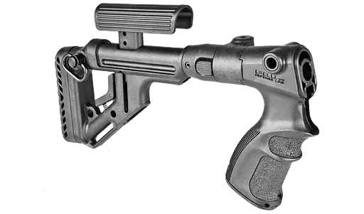 Приклад складной Fab Defense для Rem 870 с пистолетной рукояткой регулируемая щека черный - фото 3
