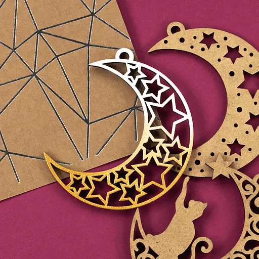 Набір заготовок Rosa Talent Місячна ніч ХДФ 8х9 см 3 шт - фото 6