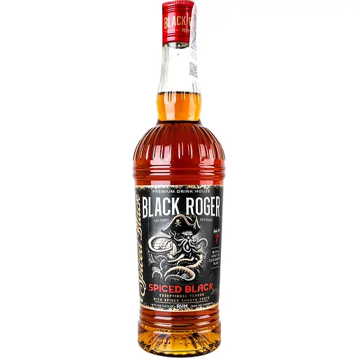 Спиртный напиток с ромом Black Roger Spiced Black 35% 0.5 л