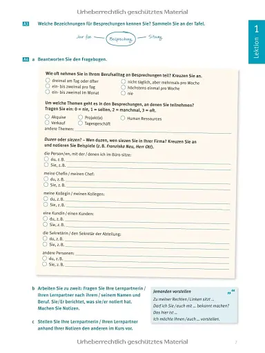 Menschen im Beruf. Training Besprechen und Prasentieren. Kursbuch mit Audio-CD - фото 6