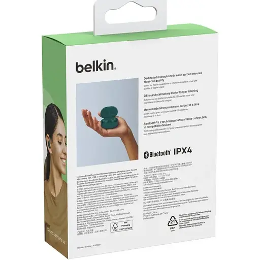 Наушники Belkin Soundform Bolt True Wireless Teal - фото 7