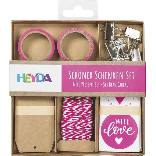 Набір матеріалів для оформлення подарунків Heyda Рожевий 15х15х2 см   - фото 1