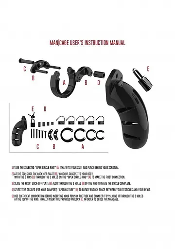 Пояс верности для мужчин ManCage 05 Chastity Cage черный - фото 4