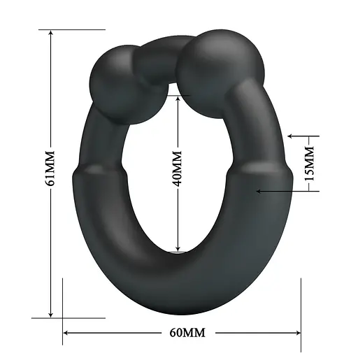 Ерекційне кільце Crazy Bull Meco 6.1 см чорний - фото 3