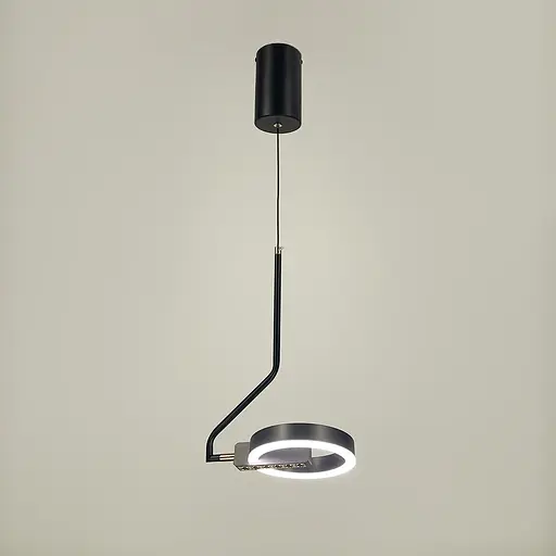 Підвісний футуристичний світильник у чорному корпусі | Арт. 77002/1 Gray+BK | Line F - фото 1