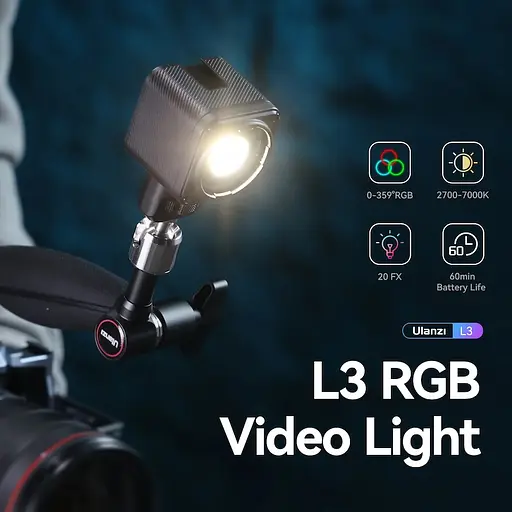 Видеосвет Ulanzi Vijim L3 RGB COB Fill Light (UV-L052GBB1 L3 RGB) - фото 11