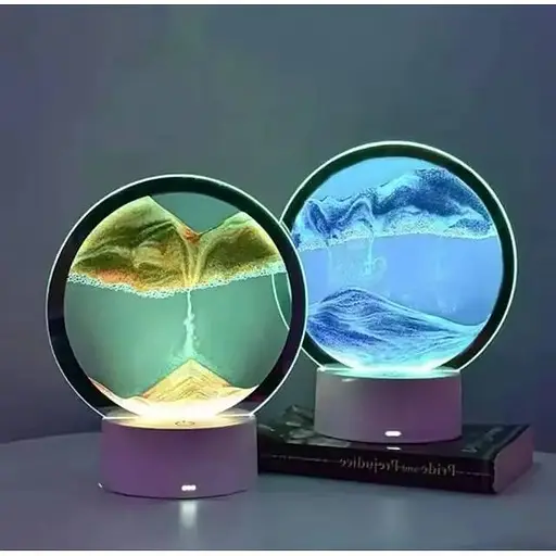 Нічник настільний із рухомим піском та 3D ефектом декоративная лампа - фото 6