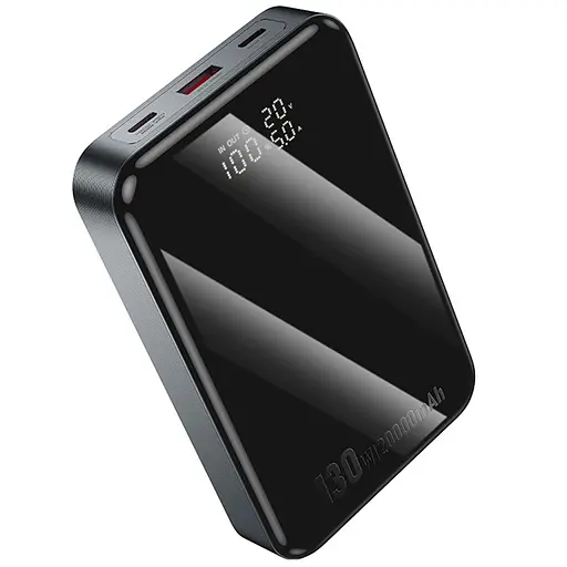 Портативний ЗП Power Bank Hoco Q30A Fast charge 130W 20000 mAh Metal gray - фото 4