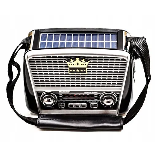 Радіоприймач Golon RX-455S Solar із сонячною панеллю чорний