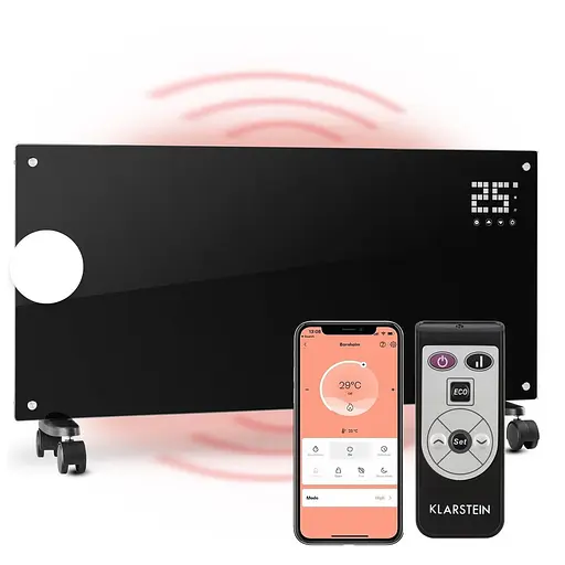 Конвекторний обігрівач Klarstein Bornholm Smart WiFi 2000 Вт чорний (10034391)  - фото 3