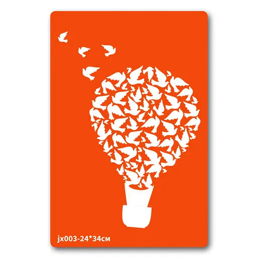 Трафарет для био-тату Аэростат Fresh Tattoo jx003-24*34см, размер 24 х 34см - фото 1