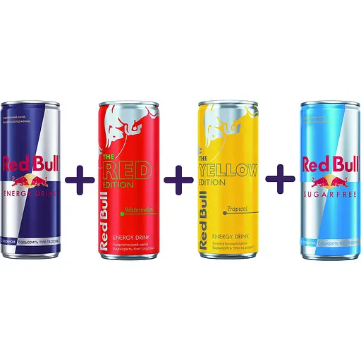 Напій енергетичний Red Bull  4 x 250 мл - фото 1