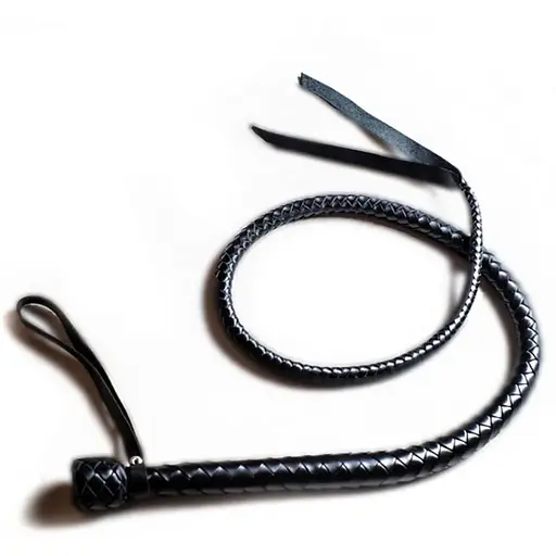 Батіг Art of Sex з рукояттю, натуральна шкіра, 120 см