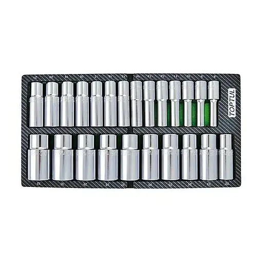 Набор длинных головок 1/2 8-32 мм 24 шт. (в ложементе, тип A) Toptul hoz0014662 - фото 1