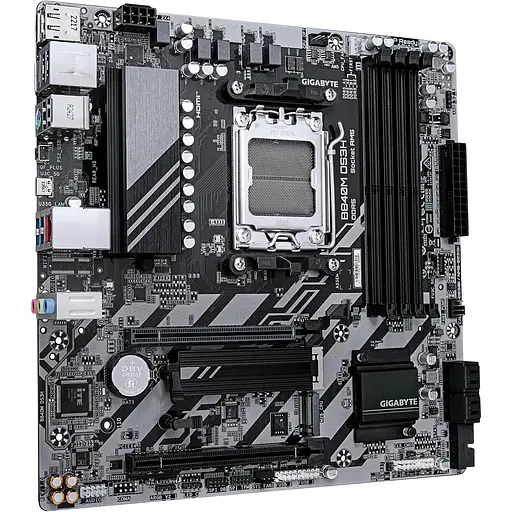 Материнская плата Gigabyte B840M DS3H sAM5 B840 4xDDR5 M.2 HDMI DP mATX - фото 2