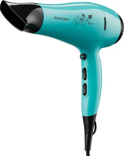 Фен з функцією іонізації SilverCrest SHTR 2200 F3 концентратор дифузор 2200 Вт 1 шт. бірюзовий (33705-IS) - фото 5
