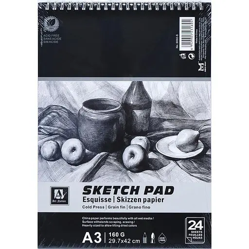 Альбом Bambi Sketch Pad 6002-S А3, 24 аркуші 160 г/м²