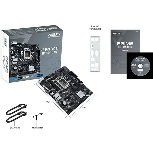 Материнська плата Asus Prime H610M-D D4 s1700 H610 2xDDR4 M.2 HDMI D-Sub mATX - фото 2