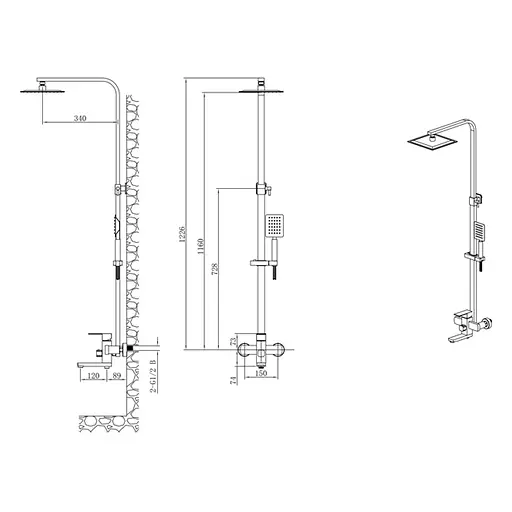 Душевая система Aquatica (9718401) - фото 2