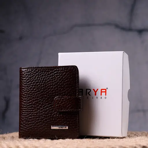 Кошелек для мужчин из натуральной кожи 9.5х10.5х1 см KARYA 9.5х10.5х1 см acs0024233 - фото 9